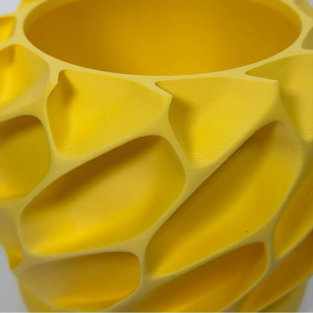 Modern Geometric  Indoor Planter Pot, Exo Planter Pot, Organic Carved Design